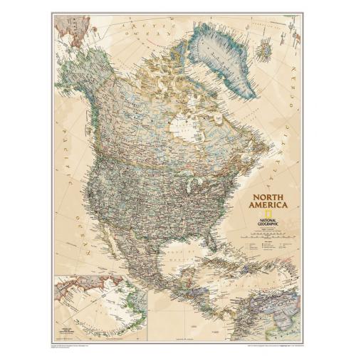 Ameryka Północna Executive. Mapa ścienna 1:18 950 000, 61x77 cm